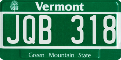 VT license plate JQB318