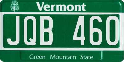 VT license plate JQB460