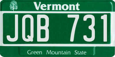 VT license plate JQB731