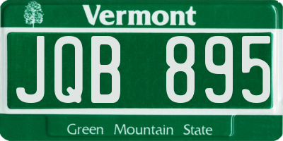 VT license plate JQB895