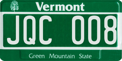 VT license plate JQC008
