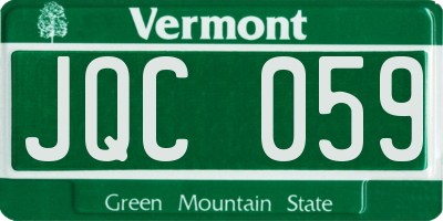 VT license plate JQC059