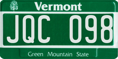 VT license plate JQC098