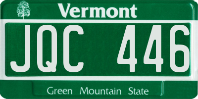 VT license plate JQC446