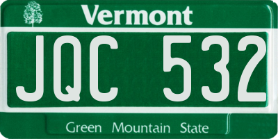 VT license plate JQC532