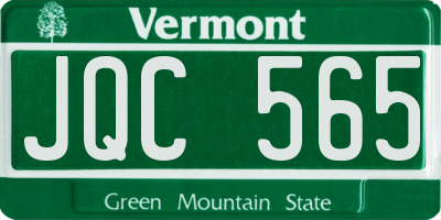 VT license plate JQC565