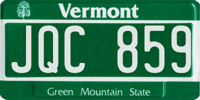 VT license plate JQC859