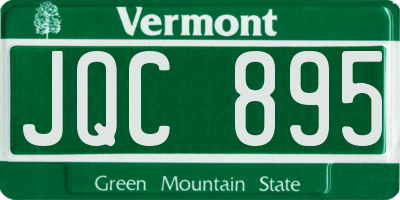 VT license plate JQC895