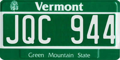 VT license plate JQC944
