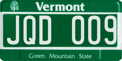 VT license plate JQD009