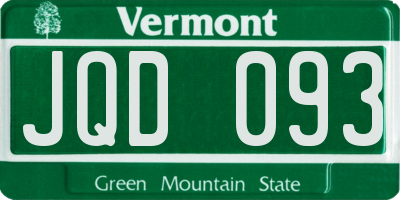 VT license plate JQD093