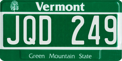VT license plate JQD249