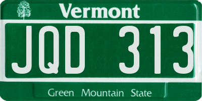 VT license plate JQD313