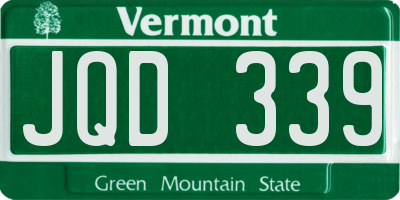 VT license plate JQD339