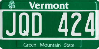VT license plate JQD424