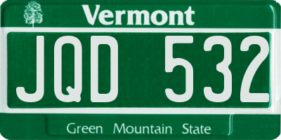 VT license plate JQD532
