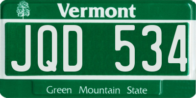 VT license plate JQD534