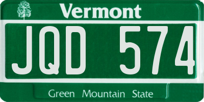 VT license plate JQD574