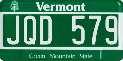 VT license plate JQD579