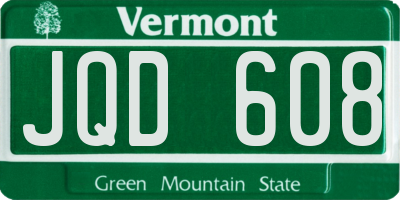 VT license plate JQD608