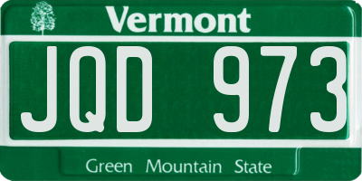 VT license plate JQD973