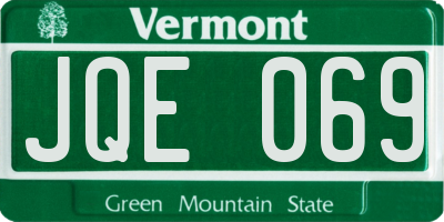 VT license plate JQE069