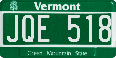 VT license plate JQE518