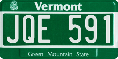 VT license plate JQE591