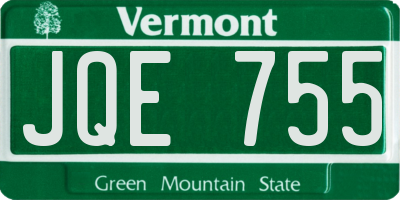 VT license plate JQE755