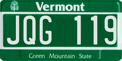 VT license plate JQG119
