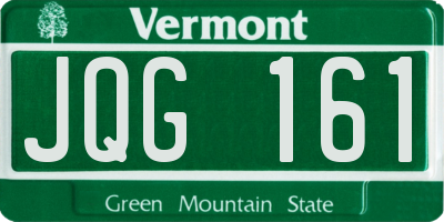 VT license plate JQG161