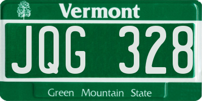 VT license plate JQG328