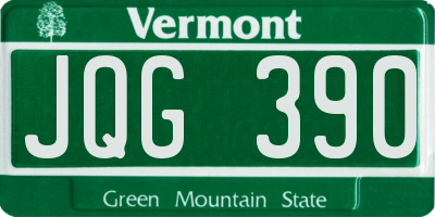 VT license plate JQG390
