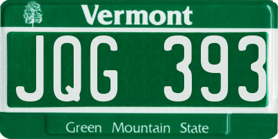 VT license plate JQG393