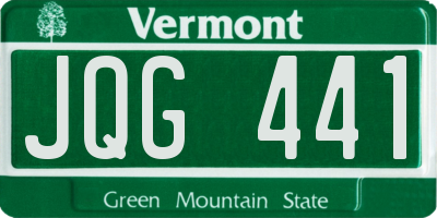VT license plate JQG441