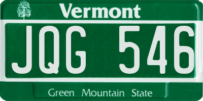 VT license plate JQG546