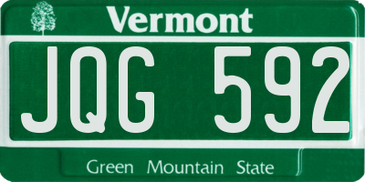 VT license plate JQG592