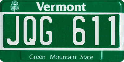 VT license plate JQG611