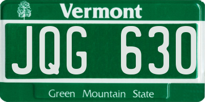 VT license plate JQG630