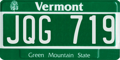VT license plate JQG719