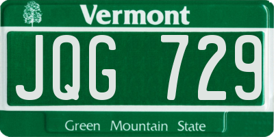 VT license plate JQG729
