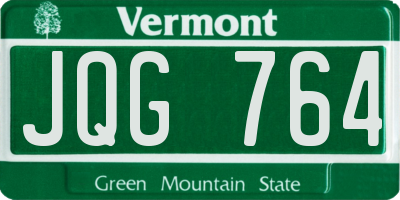 VT license plate JQG764