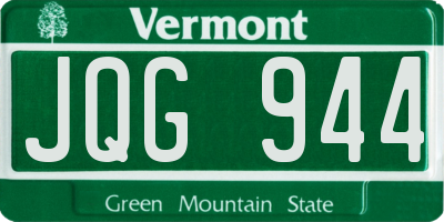 VT license plate JQG944