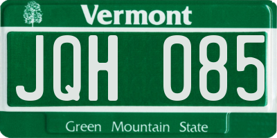 VT license plate JQH085