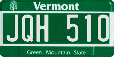 VT license plate JQH510