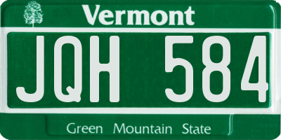 VT license plate JQH584