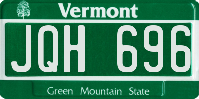 VT license plate JQH696