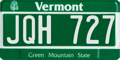 VT license plate JQH727
