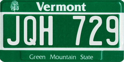 VT license plate JQH729