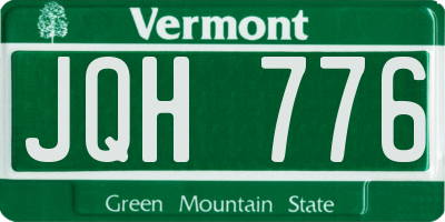 VT license plate JQH776